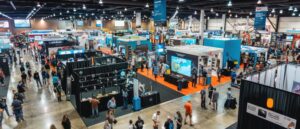 convention floor full of people and vendors