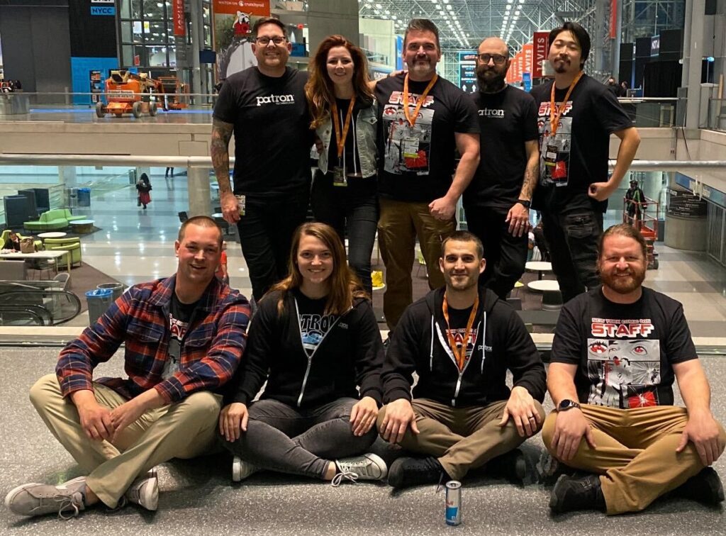 group of leap team members posing at nycc