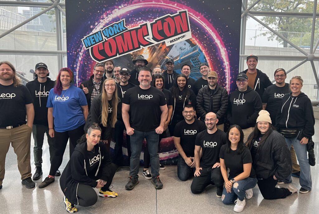 Leap Event Technology event operations team at New York Comic Con