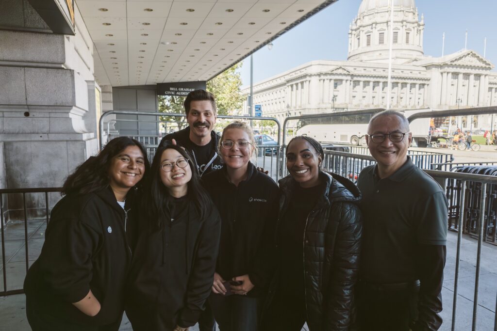 Leap team members posing in front of capital building