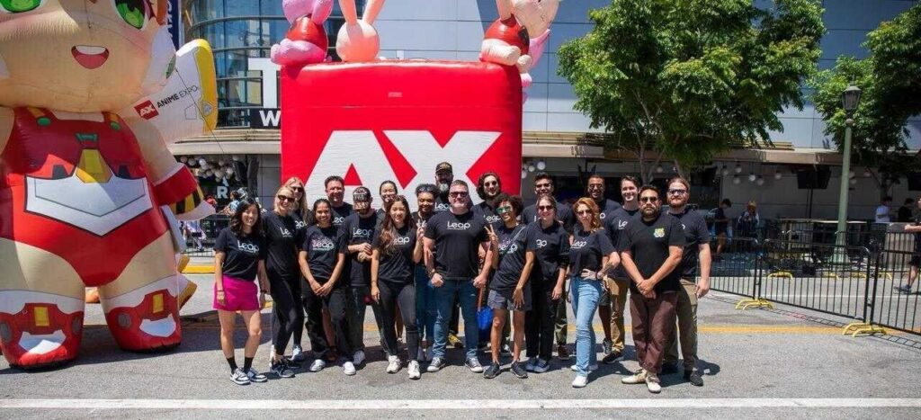 Leap Event Technology team at Anime Expo in summer 2024