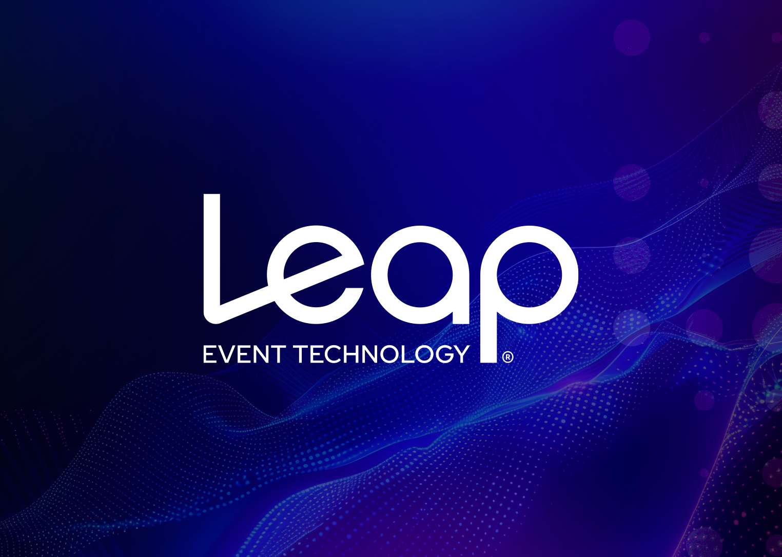 White Leap logo on black and blue background