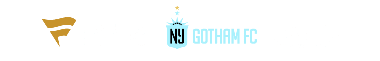 The Fanatics Fest NYC, NY Gotham FC, and Leap Event Technology logos