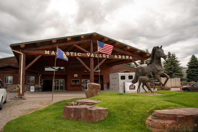 front entrance of Majestic Valley Arena, a Leap Event Technology partner in the live music scene