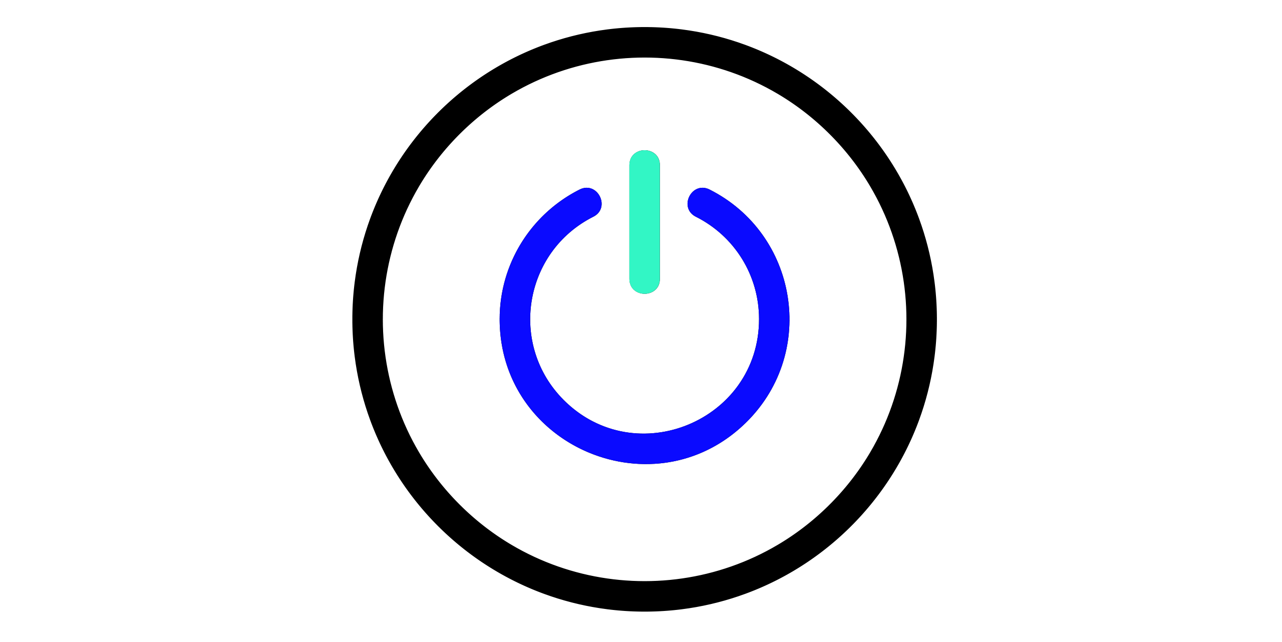 Icon of a power button