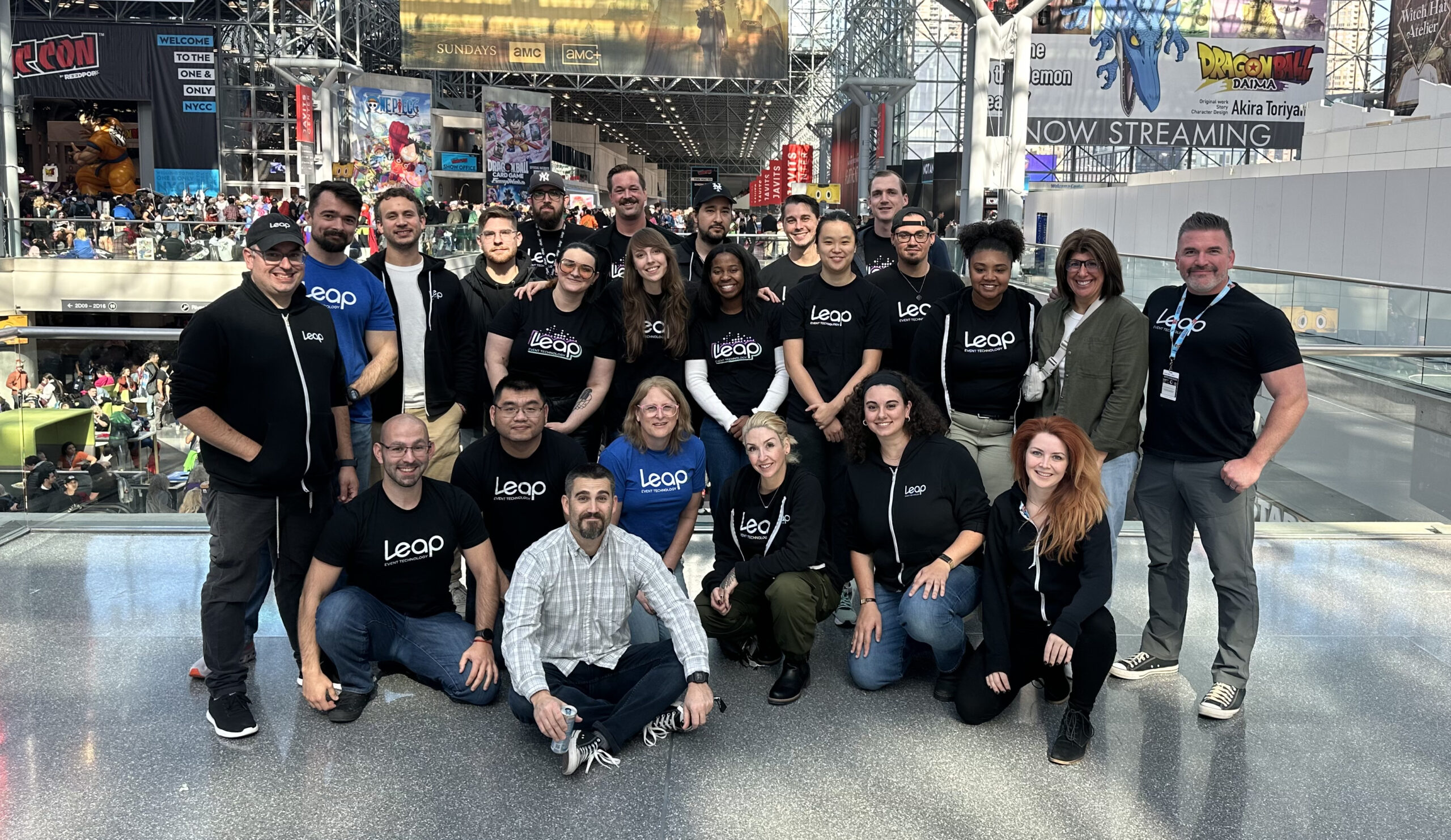 leap-event-technology-team group of team members from Leap Event Technology at New York Comic Con
