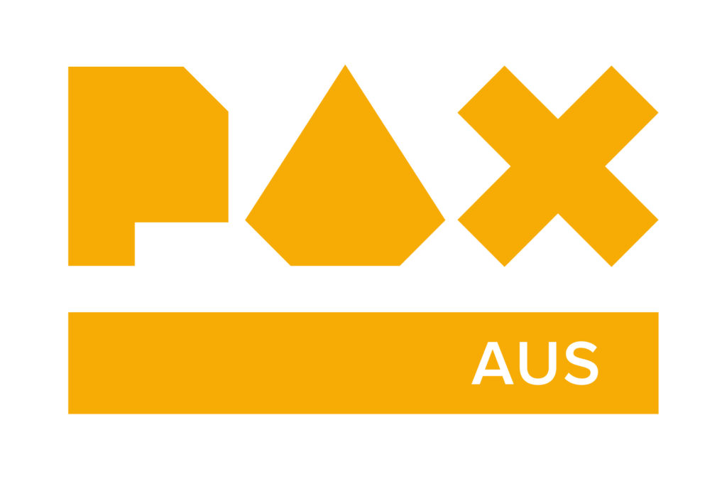 yellow logo for PAX Australia comic con
